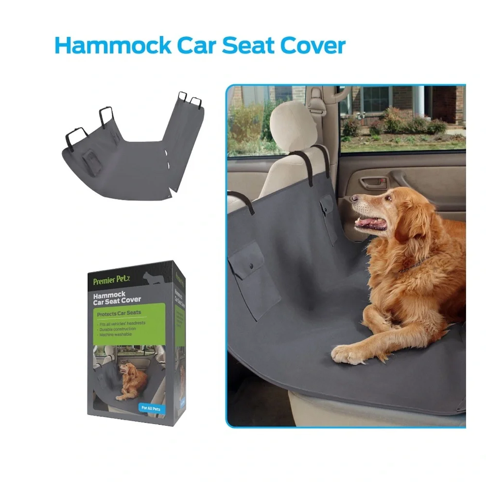 Premier Gray Hammock Car Seat Cover for Dogs